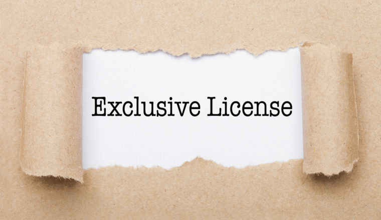 image of exclusive license