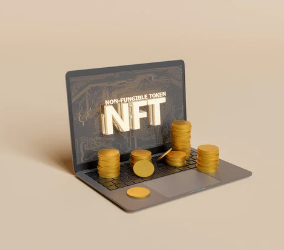 image of blockchain and NFTs