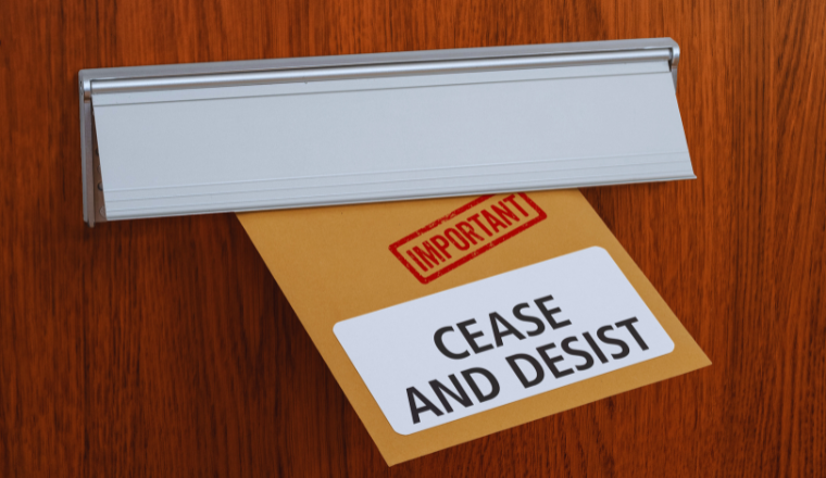 image of cease and desist notice