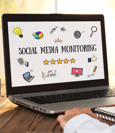 image of monitor social media channels