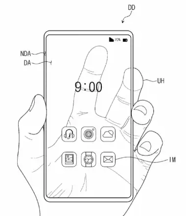 image of a transparent smartphone patent
