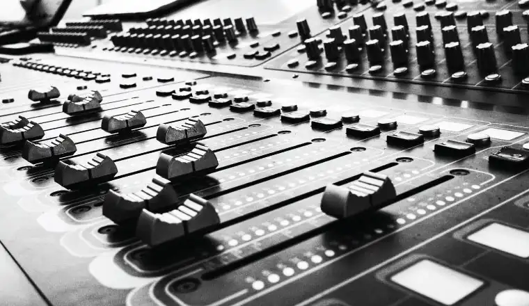 music studio recording a sound mark