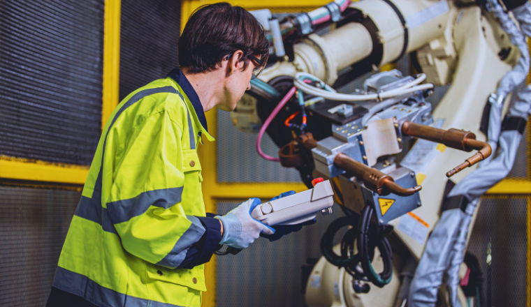 man working on a new technology as part of technological advancements