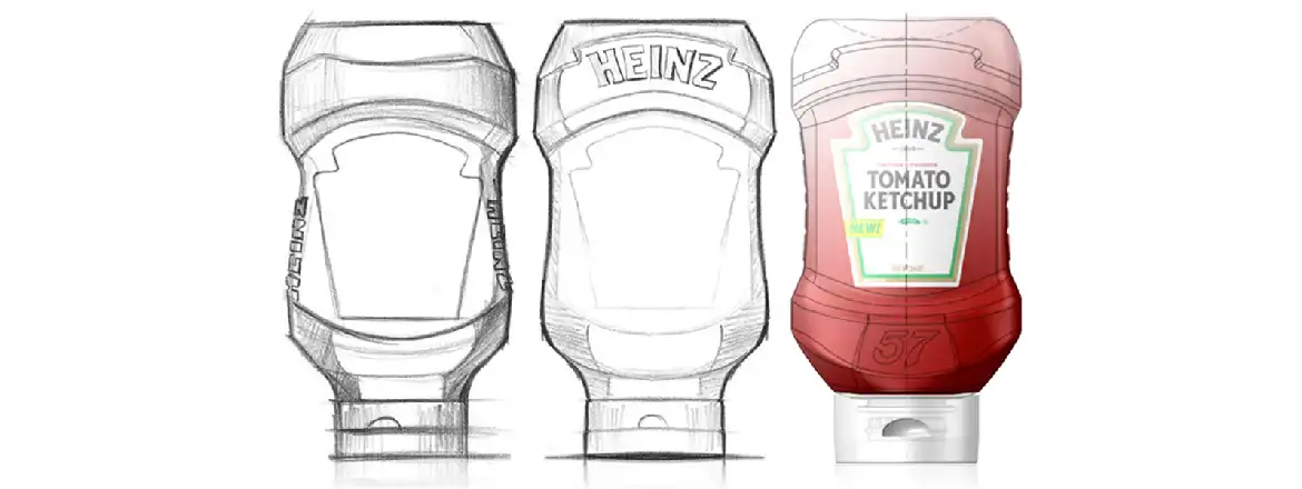 image of a trade dress of heinz ketchup bottle